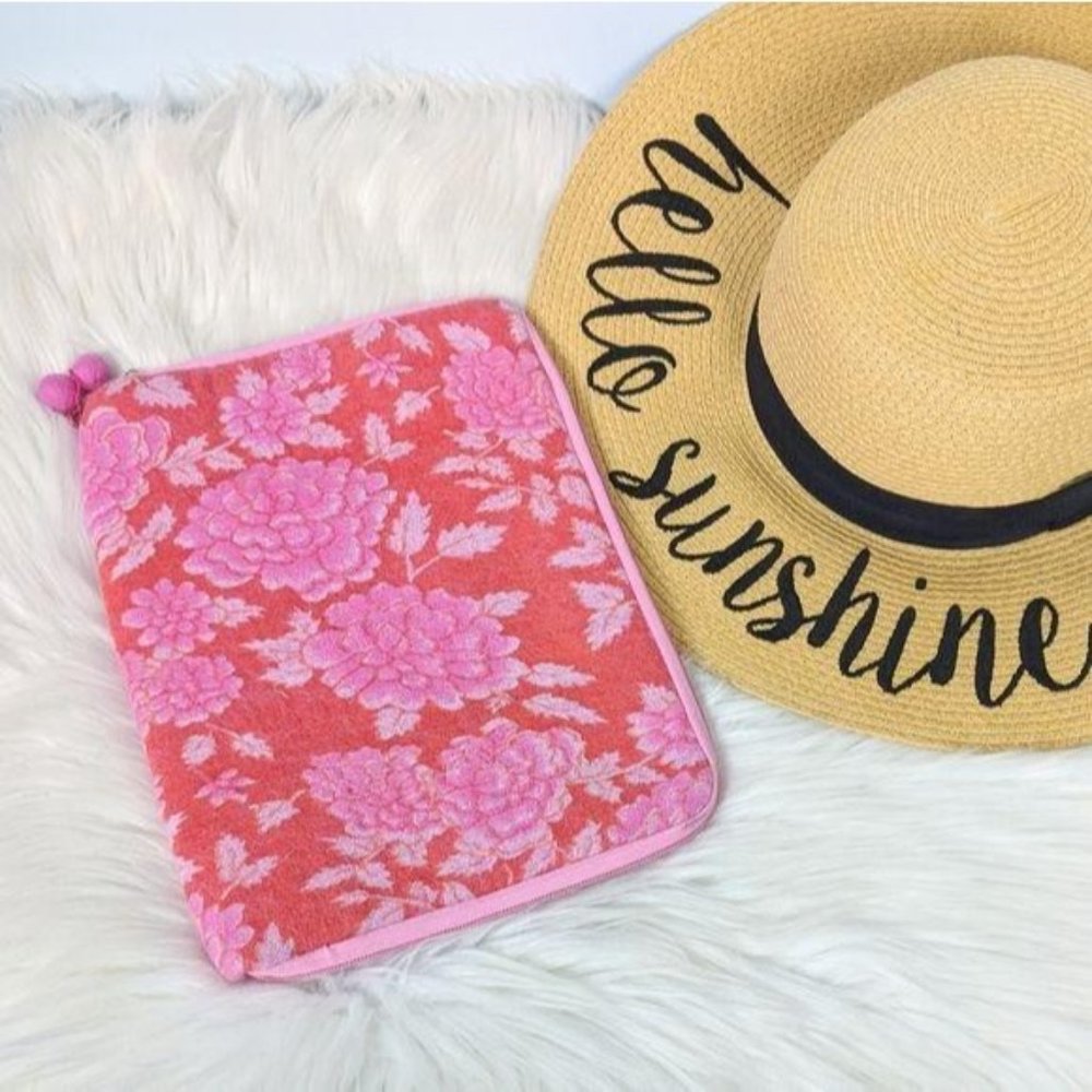 Fair Trade Floral Tablet E-reader Sleeve Wool